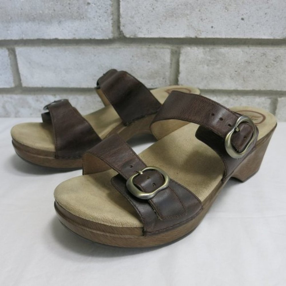Dansko Oil Tanned Leather Strap Sandals Womens Footwear Slides Sophie Sz 40